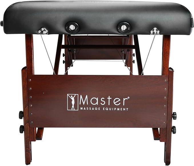 Master Massage 30" Del Ray Pro Portable Massage Table in Black Color, Standard