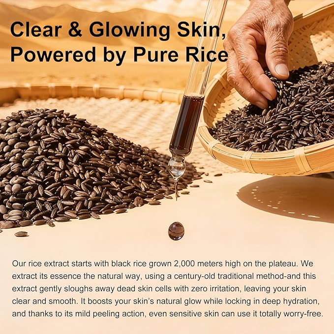 Peel Shot Glow Black Rice & Niacinamide Exfoliating Ampoule - Soft Peel for Face & Body to Visibly Refine Pores, Brighten Skin, Deep Pore Cleansing - For All Skin Types, 2.71 Fl Oz