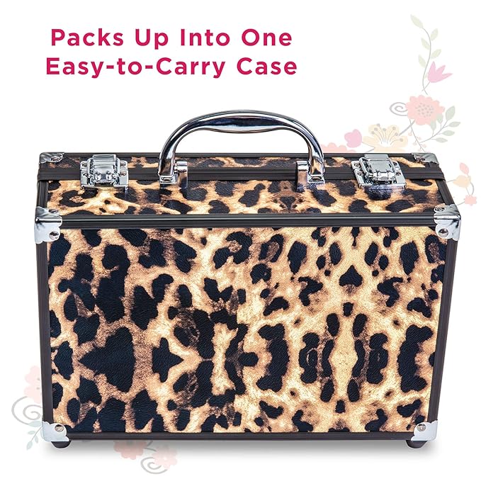 Makeup Kit Gift Set – 79 Piece - 32 Eye Shadows, 2 Blushes, 2 Lip Glosses, 2 Lipsticks, 2 Eye Liner Pencils, 1 Lip Liner Pencil, 1 Mascara - Case with Carrying Handle