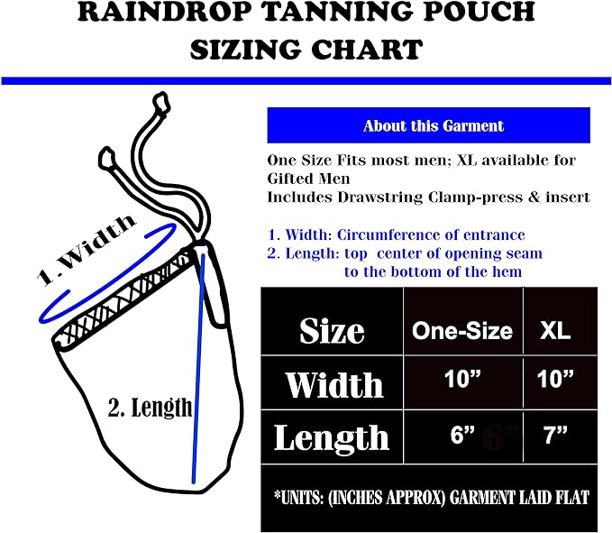 Men's Tanning Pouch Sun Protection, Tanning Cover for Men (XL, Tan)
