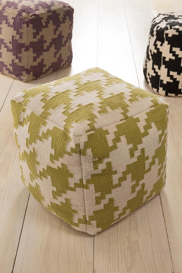 Mark&Day Pouf Ottoman, Grobebersdorf Modern Black Cube Pouf Foot Rest for Living Room, Bedroom and Boho Home Decor (18"x18"x18")