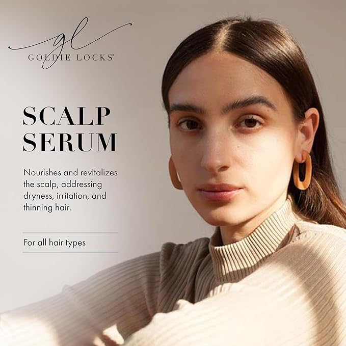 Goldie Locks Scalp Serum - Supports Fuller-Looking Hair and Healthy Scalp - Hydrating Lightweight Formula - Safe for Extensions & Color-Treated Hair - Protein-Free - 1.86 oz