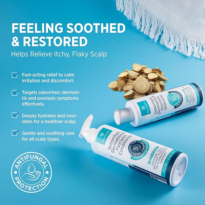 Roycederm Psoriasis Shampoo, Seborrheic Dermatitis Shampoo, Folliculitis, Dandruff, Scalp Psoriasis & Seborrheic Dermatitis Treatment, Dry Itchy Scalp Treatment - 2 Pack