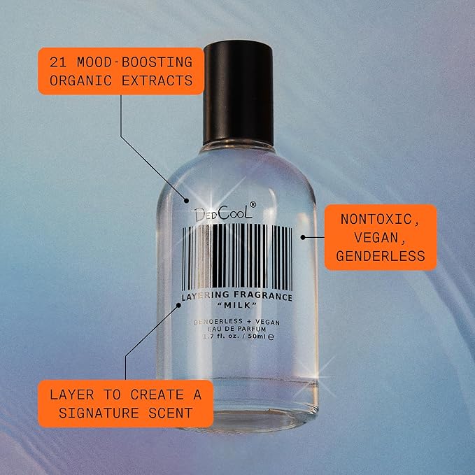 DedCool Eau de Parfum | Milk | Genderless Luxury Fragrance | Clementine, Gardenia, Woods, Amber & Wild Berries | Non-Toxic Vegan | Long-Lasting Perfume for All | Clean Sophisticated Aroma | 1.7 fl oz