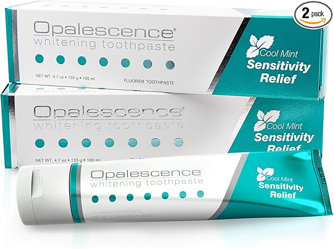 Opalescence Whitening Toothpaste for Sensitive Teeth (2 Pack) - Oral Care, Mint Flavor, Gluten Free - TP-5167-2