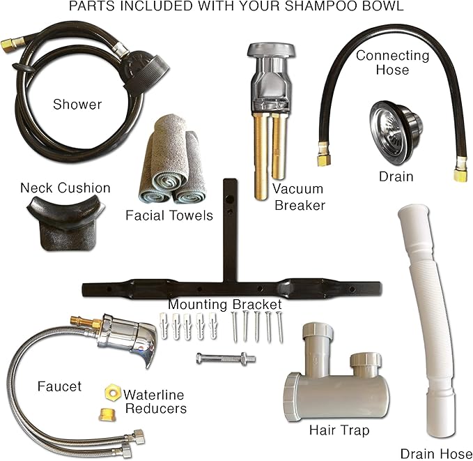 Extra Wide Shampoo Bowl Black ABS Plastic Salon and Spa Hair Sink Beauty Salon Equipment TLC-B22 KSG