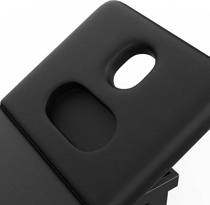 Adjustable Backrest Heavy-Duty Wide Massage Table, Treatment Physical Therapy Table, Wide Luxury Professional Stationary Spa Facial Bed, PU Leather Salon Bed, Black, 31.5'' W × 75'' L