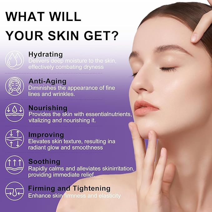 Skin Care Set,6Pcs Professional Womens Teens Tighten Lift Firm Skincare,Hydrate Anti-Aging Facial Routine Kit Travel Gift Set,Birthday Christmas Secret Santa Gifts for Women Teenage Girl Wife Mom