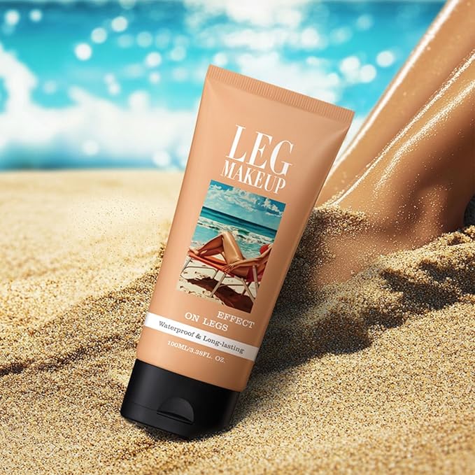 Legs Makeup Waterproof with Brush - No Transfer Body Concealer for Varicose Veins Appearance, Tattoo & Scar Cover Up for All Skin Tones, Waterproof (Fairest)