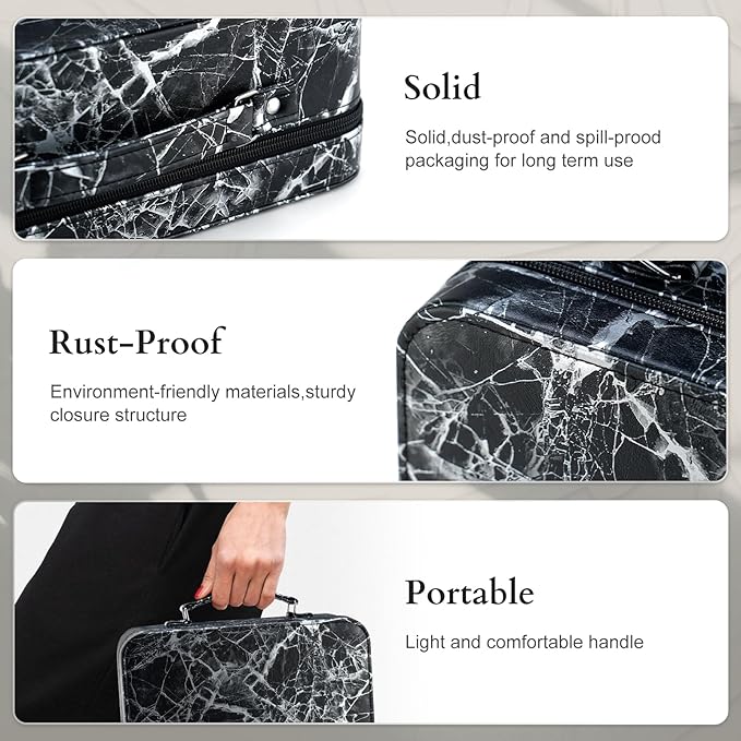 Makeup Kit for Women,All in One Makeup Gift Set for Girls in Cosmetic Train Case (Black) With Mirror,Full Cosmetic Kit Includes Eyeshadow Palette,Lipgloss,Blushes,Pencil,Brush Applicators