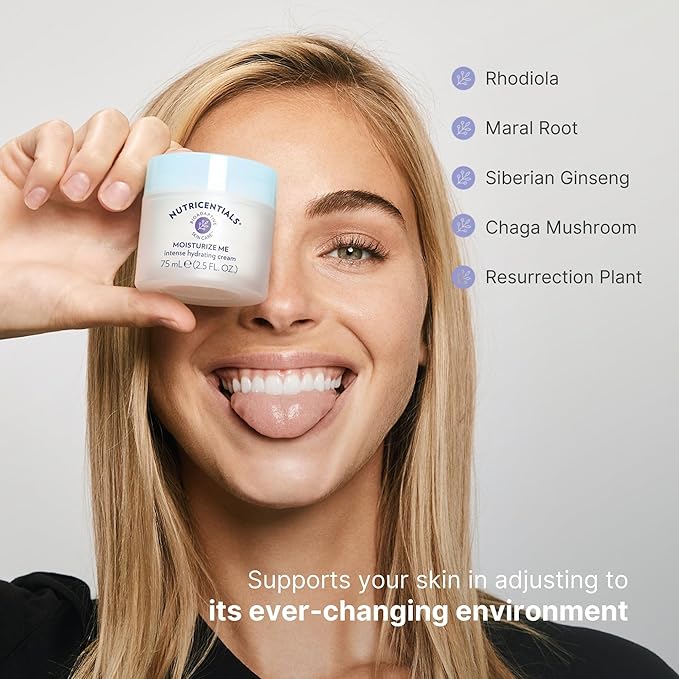 Nu Skin Moisturize Me Intense Hydrate Cream 2.5 fl oz - Nighttime Restoration with Bioadaptive Botanicals, Aloe, Pistachio Nut Oil, and Vitamin E - Wake Up to Refreshed, Soft, Smooth Skin