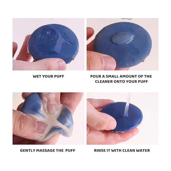 Clean-n-Fresh Makeup Brush Cleaner Set For Brushes, Sponge and Puff 6.8 Fl Oz,Deep Cleaning Washing Cleanser Shampoo With a Cleaning Mat