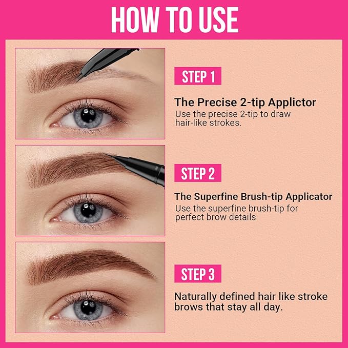 iMethod Curved Eyebrow Pen - 2-in-1 Dual-Ended Eyebrow Pencil with Curved Tip and Precise Brush-Tip for Natural Hair-Like Brows, Eyebrow Pencils for Women, Long Lasting, Grey