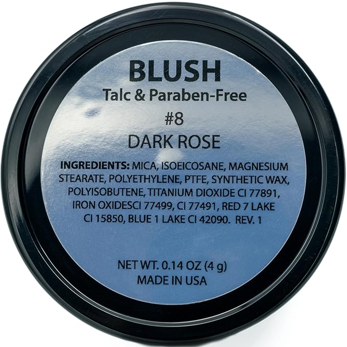 Dark Rose Red Pink Rouge Magenta Blush Pressed Cruelty Free 4 G