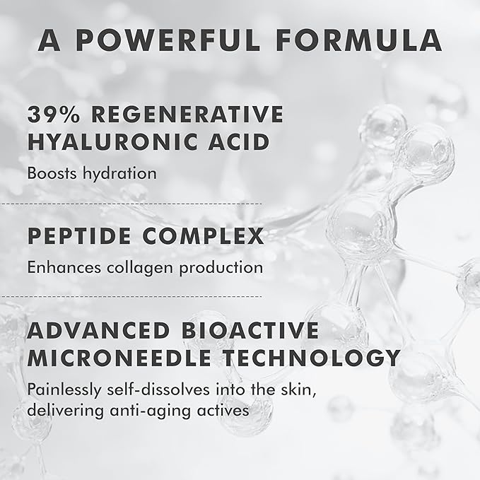 skyn ICELAND Dissolving Microneedle Under Eye Patches with 39% Hyaluronic Acid & Peptides No-Slip Eye Masks for Firming Wrinkles & Fine Lines, 8 Pairs