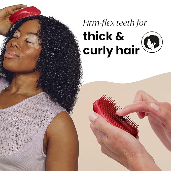 Tangle Teezer Original Detangler Brush, Dry & Wet Hair Brush for Thick & Curly Hair Types, Salsa Red