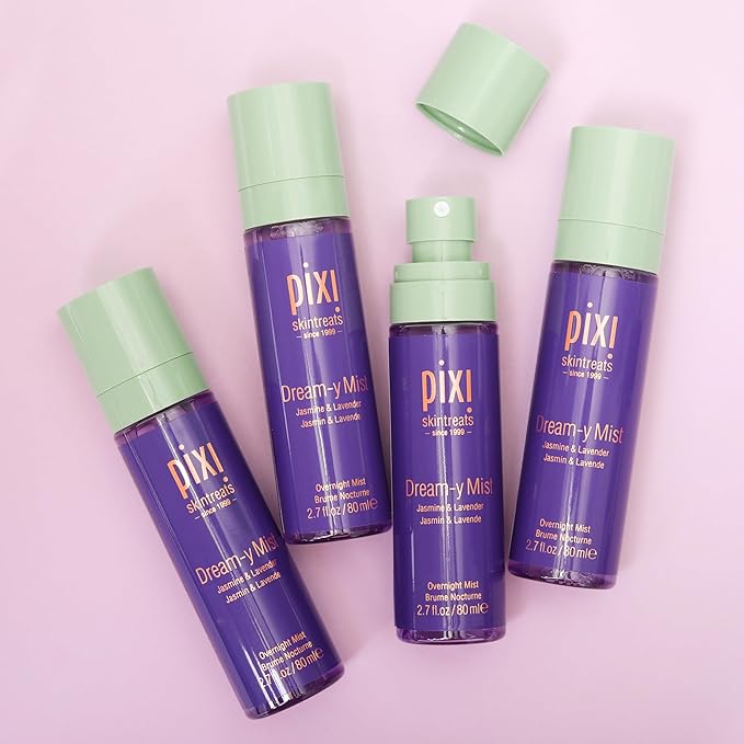 Pixi Beauty Dream-y Mist | Elixir Facial Mist | Help Hydrate & Preserve Skin with Jasmine, Lavender, Chamomile, 80ml