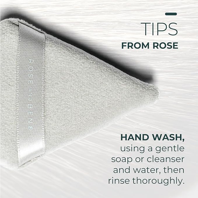 Rose and Ben Beauty Setting Puff | Flawless Undereye Concealer & Powder Application | Professional Makeup Blending Puff - Set of Two