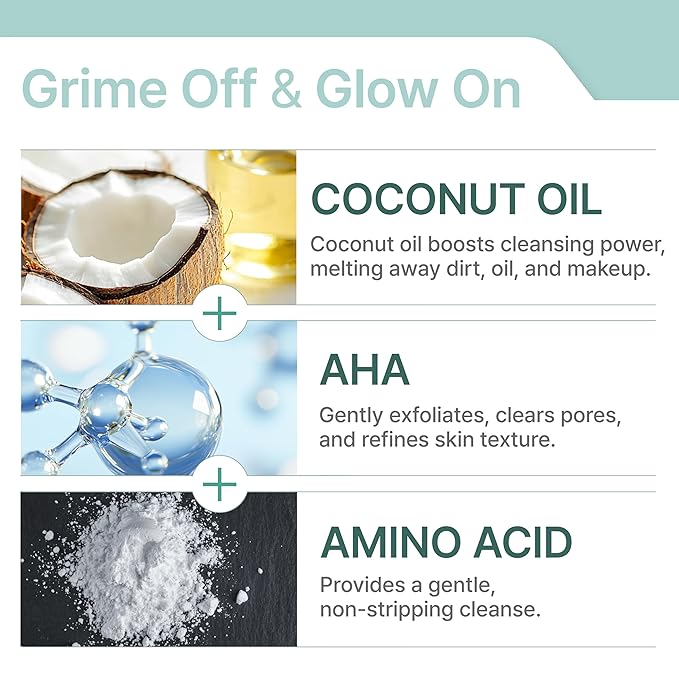 Illiyoon Gentle Deep Cleansing Oil | Lightweight Facial Cleanser with Coconut Oil & AHA/BHA for Makeup, Fragrance-Free, Sebum & Blackhead Removal, Korean Skin Care, 8.45 fl.oz.