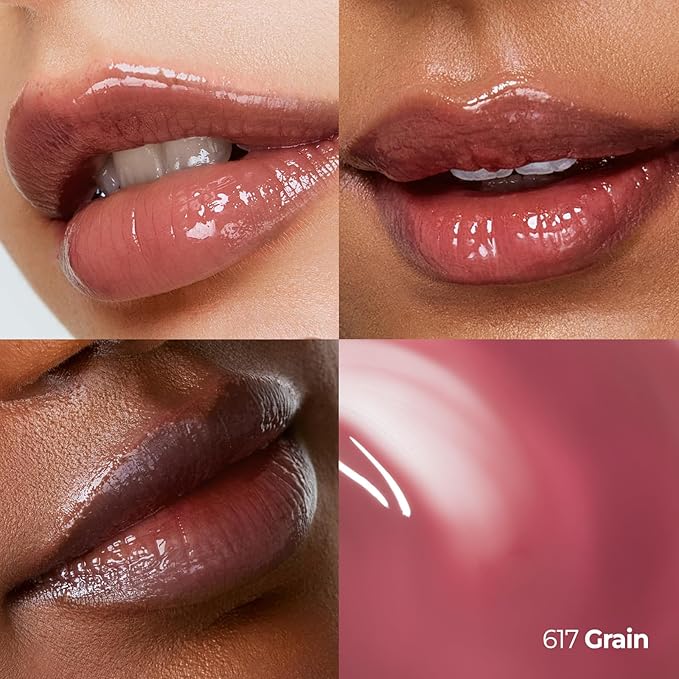 Laka Maxi Glayer Tint 3.8g/0.13oz., Glass Layer of Gloss, Ultra Glow & Vivid Layerable Pigments, High Shine Lip Oil, K-Beauty (#617 Grain)