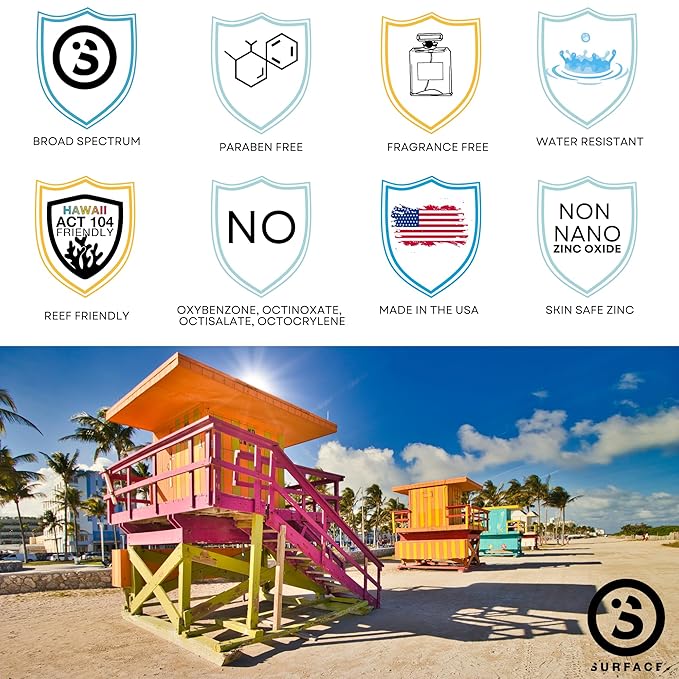 Surface TROPIX Sheer Touch Sunscreen Lotion-Oxybenzone, Octinoxate & Octisalate FREE - Hawaii 104 Reef Act Compliant – Water Resistant UVA/UVB Protection - 6oz - SPF 50-1 Count