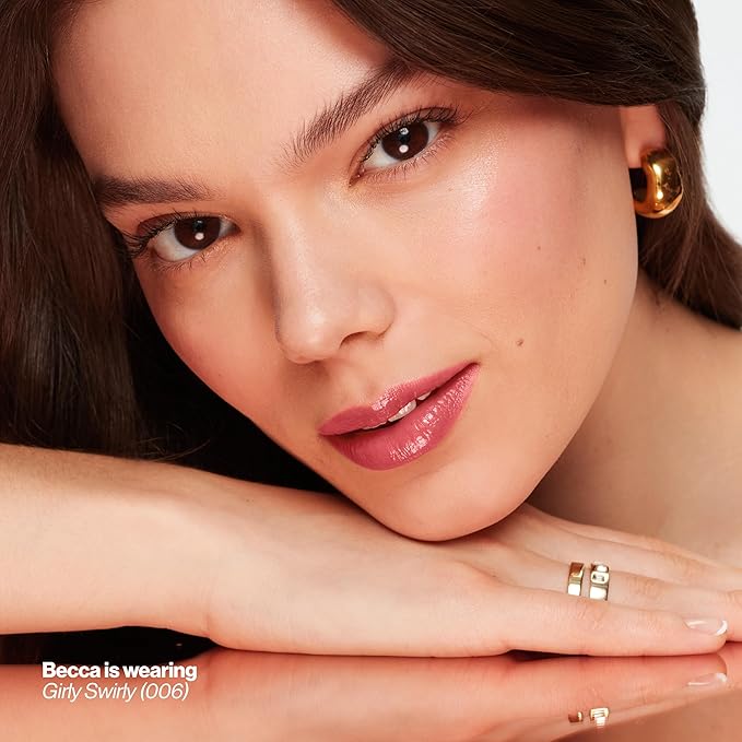 REVLON Super Lustrous Glass Shine Balm, Hydrating Tinted Lipstick, Sheer, Glossy Shiny Finish, 006 Girly Swirly, 0.11 oz