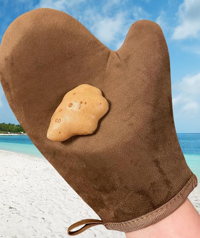 Tanning Mitt, Ultra Soft Tanning Glove for Self Tan with Thumb - Self Tanner Mitt Applicator - Tanning Mitts - The Best Choice for Self Tanner Mitt and Tanning Glove, Ideal for Beach and Poolside