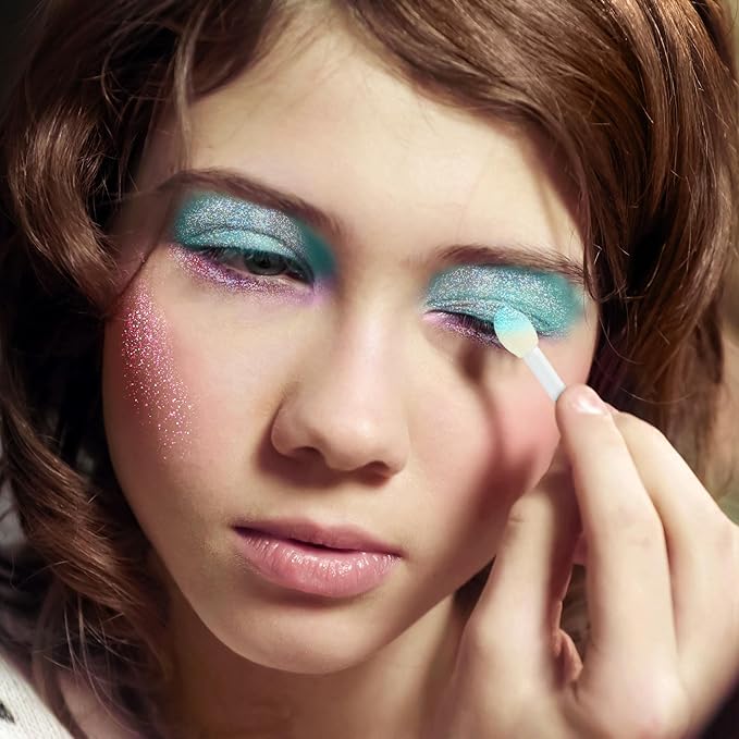 Expressions The Sweet Life Glisten & Glitter Makeup Palette 10 Color Eyeshadow Palette & Blush Makeup Novelty Beauty Set, Fold Out Compact with Mirror,Washable, Non-Toxic