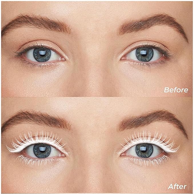 White Mascara Primer, Volumizing and Lengthening Eyelashes Waterproof Mascara, White Thick Curly Lash Primer, Charming Eye Makeup