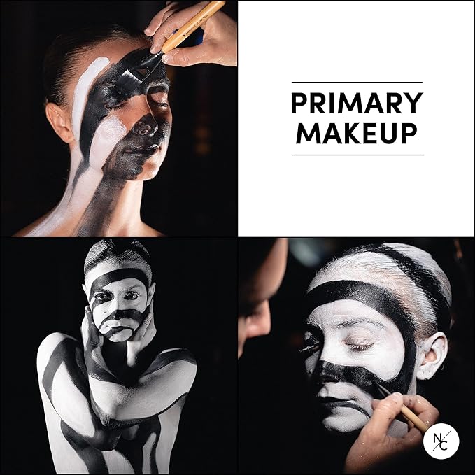 Narrative Cosmetics Primary Colors 12-Pan Palette - Vibrant Water-Activated Makeup for Face & Body Painting - Ideal for Cosplay, Theater & Artistic Makeup Creations