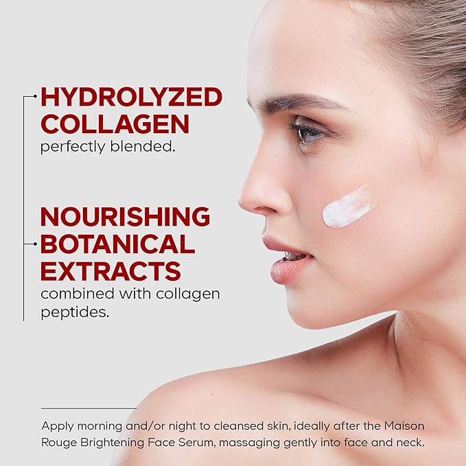 Codeage Maison Rouge Brightening Face Cream Glutathione Cream, Collagen Peptides, Vitamin E, CoQ10 – Radiance & Antioxidant Complex – Refillable – Paraben- Free – All Skin Types – 1.7 fl oz