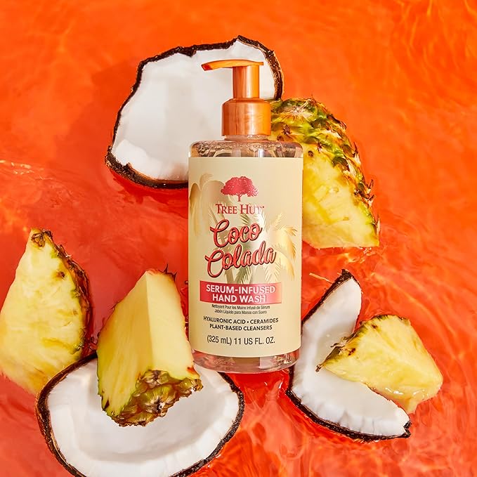 Tree Hut Coco Colada Serum Infused Hand Wash, Nourish & Hydrate Hands with Strengthening Skin Care, Long Lasting Scent, Cleanse & Lock in Moisture, 11 fl oz.