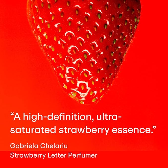 PHLUR Strawberry Letter Eau de Parfum - Full Size Perfume Spray - Strawberry Gourmand Fine Fragrance (50mL)