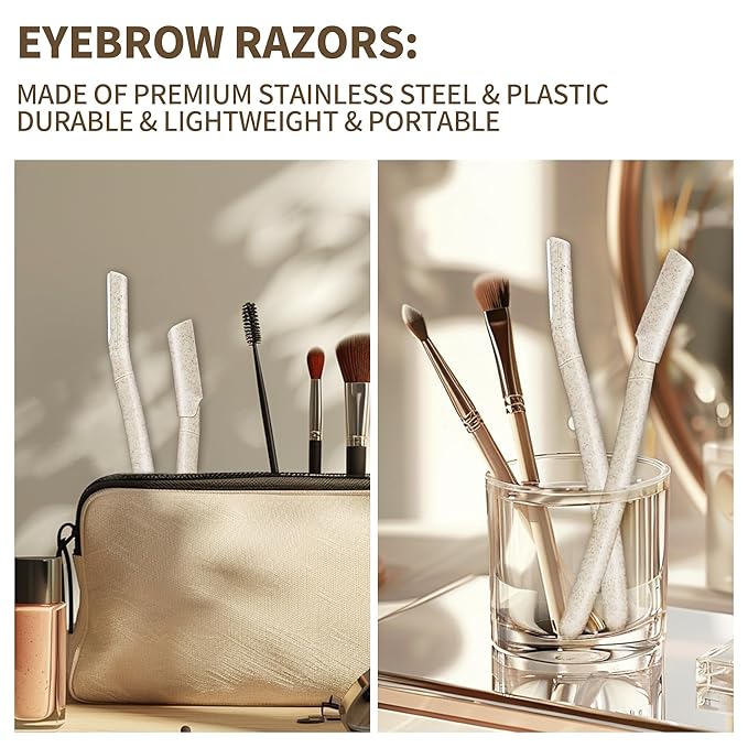 6-Pack Eyebrow Razor for Women | Dermaplane Facial Razor for Face | Hair Trimmer Face Razor for Body Use | Multipurpose Facial Hair Removal Disposable Blades Eyebrow Tool