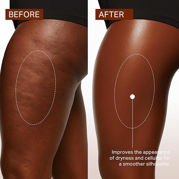 depology Caffeine Body Firming Serum Oil – Non-greasy Hydrating Body Glow Dual-Phase Oil for Dry, Aging Skin with Gua Sha Tool – Skin Tightening Oils with Squalane, Camellia & Caffeine – 5.07 fl oz