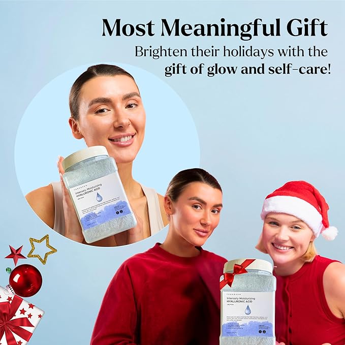 Jelly Face Mask for Facials - Hyaluronic Acid Hydrating, Brightening & Nourishing Jelly Mask with Free Jade Roller & Spatula |Professional Hydrojelly Masks | Christmas Gifts for Women, Gifts for Women