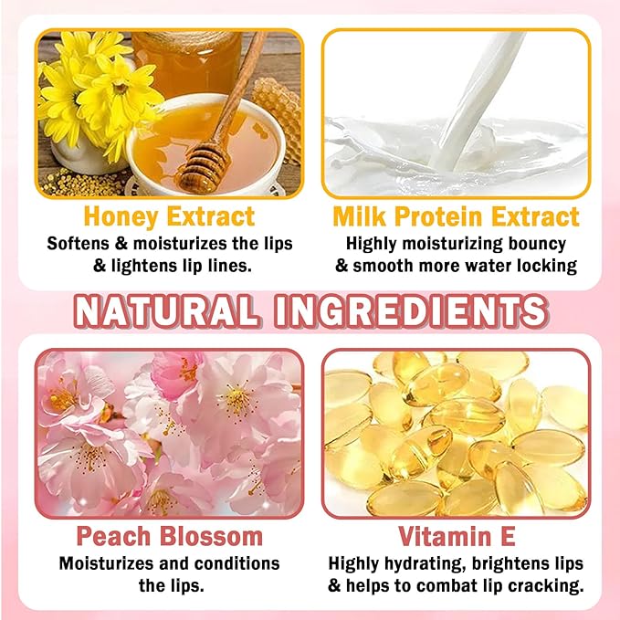 2 PCS Hydrating Clear Lip Oil Jelly Honey Lip Gloss - Korean, Big Brush Lip Oil, Plumping, Fresh Texture, Long-lasting Nourishing Lip Oils