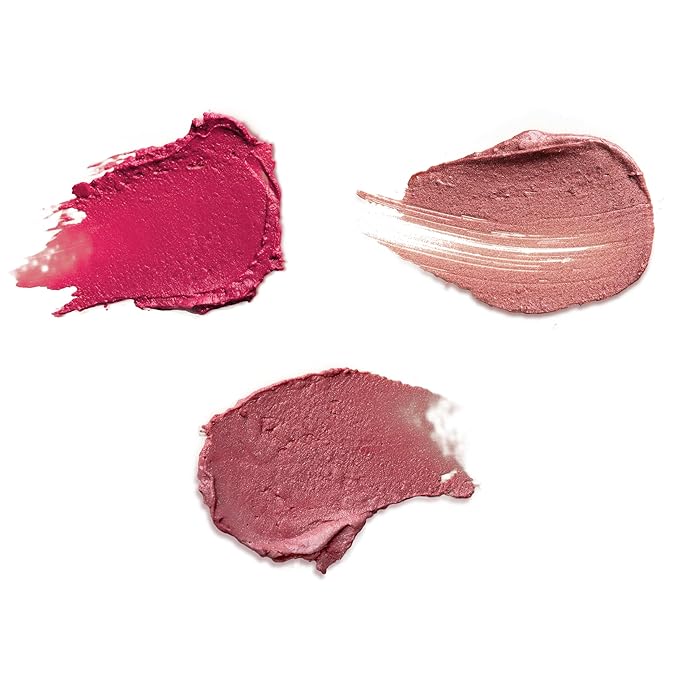 Burt's Bees Christmas Gifts, Lip Shimmer Nude Collection, Tinted Lip Balm Stick, Moisturizing for Hydration with Natural Glowy Pigmented Finish & Buildable Color, Value Pack, 3 Tubes x 0.09 Oz