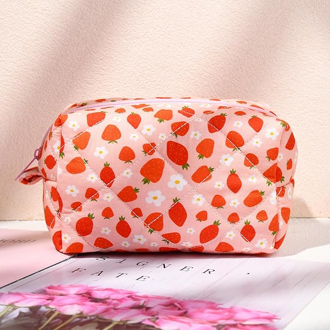Soidram pink makeup bag quilted