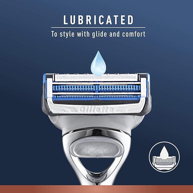 King C. Gillette Neck Razor, Handle plus 2 Blade Refills