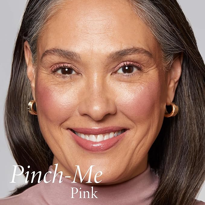 LAURA GELLER NEW YORK The Wonder Balm Cream Blush - Hydrating Weightless Subtle Hint of Color + Glow for Mature Skin - Vegan Squalane - Apply to Cheeks & Lips (02 Pinch-Me Pink)