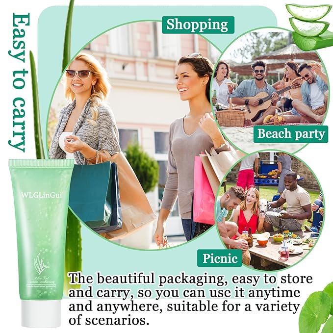 4PCS Aloe Vera Gel Moisturizer for Face,Hydrating Fast Absorbing Face Moisturizer After Sun Care,Moisturizing Long Lasting Non-Sticky Travel Size Aloe Vera Gel for Sunburn Relief