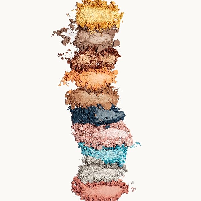 Pacifica Eyeshadow Palette – Malibu Mineral Eyeshadow, Blendable Neutral Shades with Velvet Matte, Shimmer & Metallic, Cocoa Butter Infused, Talc-Free, Vegan & Cruelty-Free, 0.24 oz (10 Shades)