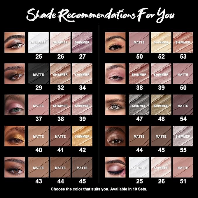 FOCALLURE 3PCS Cream Eyeshadow Stick Sets,Matte and Shimmer Eye Brightener, High Pigmented Crease-proof Pencil,Long Lasting Eye Shadow Highlighter Makeup,Silver Mocha