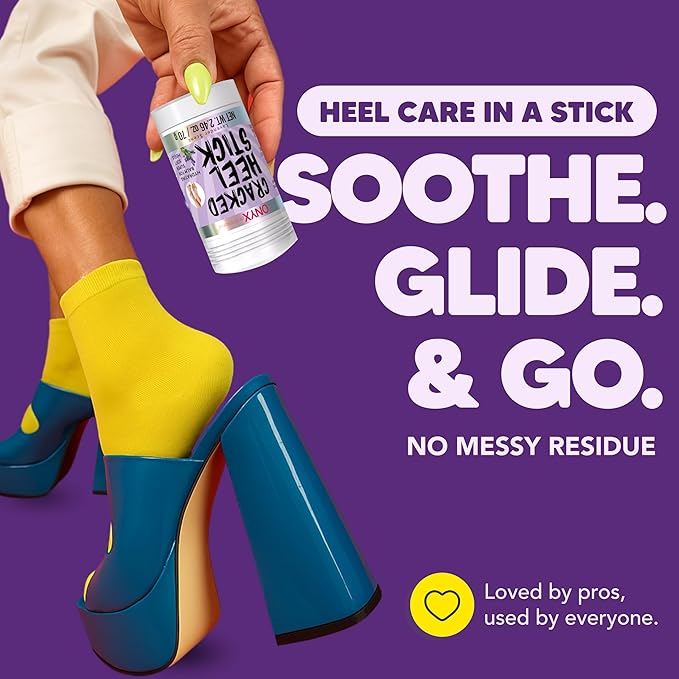 Onyx Professional Cracked Heel Repair Balm Stick, Lavender Scent, 1 Pack - Dry Heels Dry Cracked Feet Treatment, Moisturizing Heel Balm Rolls On, No Mess Like Foot Cream or Foot Lotion