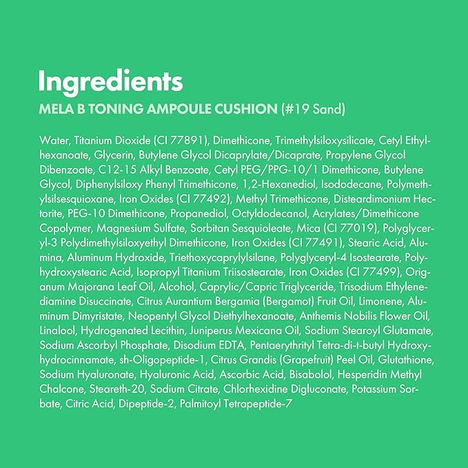 Easydew Mela B Toning Ampoule Cushion - 2-in-1 Korean Skin Care & Face Beauty Makeup - Age-Defying Full Coverage Cushion Foundation with Niacinamide & Hyaluron-Vital C 0.45 oz (#19 Sand)