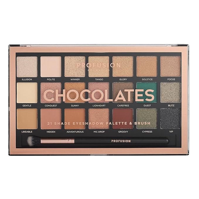 Profusion Cosmetics 21 Shade Eyeshadow Palette Collection &