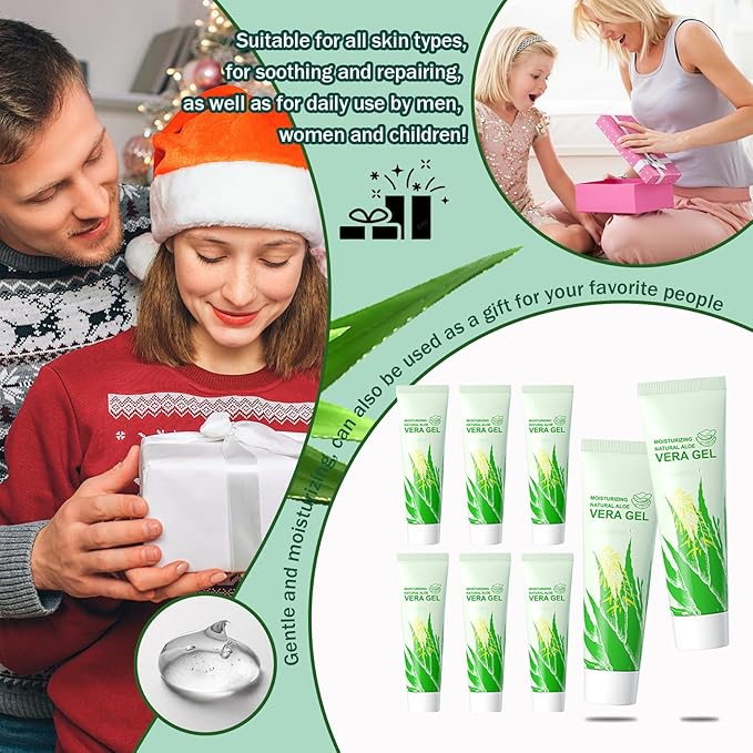 8PCS Purity Aloe Vera Gel - Hydrating Aloe Vera Gel for Face and Skin,No Sticky Moisturizing Aloe Gel O