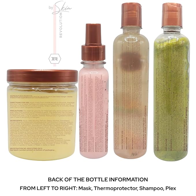 Aftercare for Ritual Botánico Keratina Orgánica | Treatment to Straighten, Repair and Relax Hair | All Natural, Organic & Vegan Ingredients | Product of Colombia | 4 Piece Kit