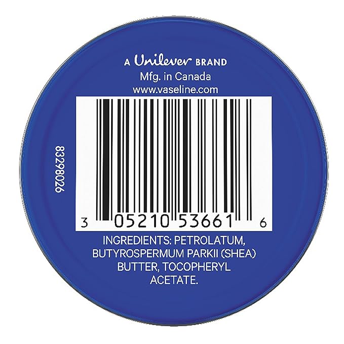 Vaseline Lip Therapy Lip Balm Tin, Original, 0.6 oz